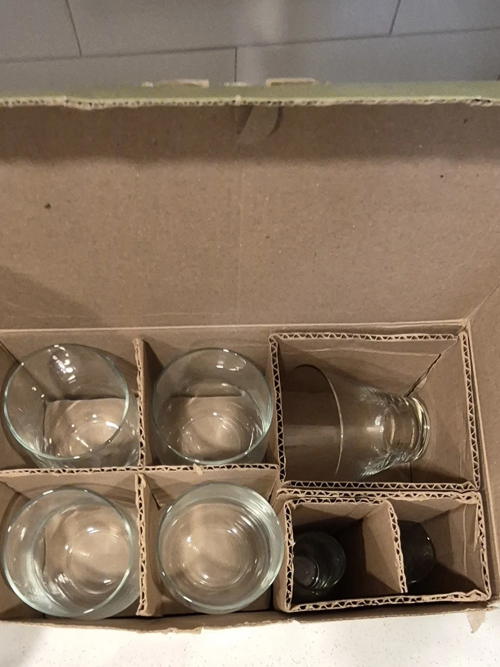 12-Piece Glassware Set in Green Box